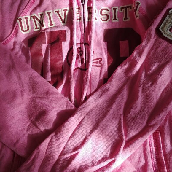 VINTAGE Y2K Pink by Victoria's Secret pink zip-up hoodie size Small - Picture 9 of 10